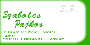 szabolcs pajkos business card